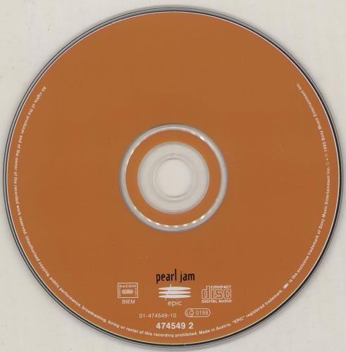 Pearl Jam Vs - Orange disc Austrian CD album (CDLP) (406482)
